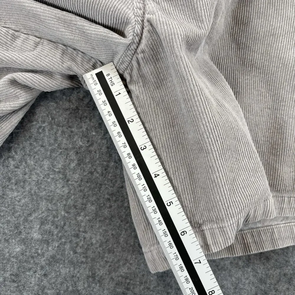 Quiksilver Taxer Corduroy Shorts Mens XL Grey Elastic Waist Drawstring 36x7